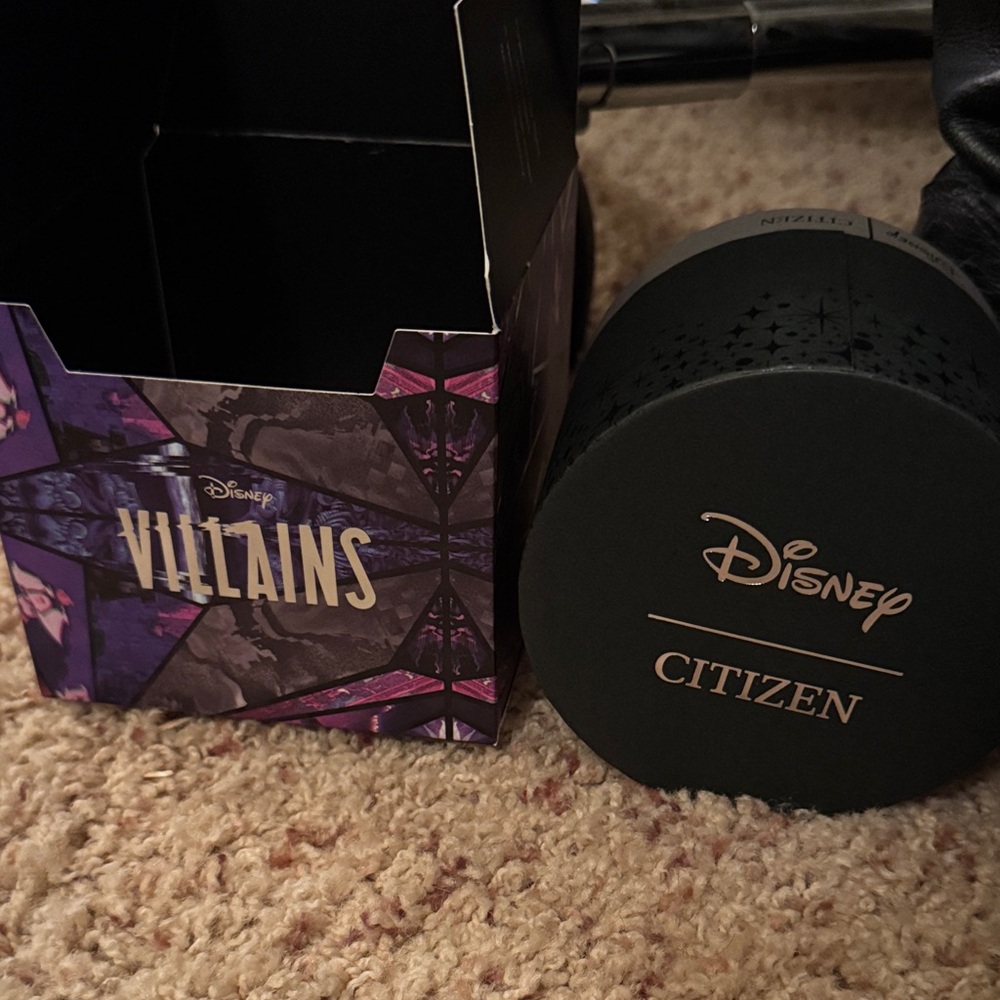 Disney Silver and Black Citizen Watch in Branded Case